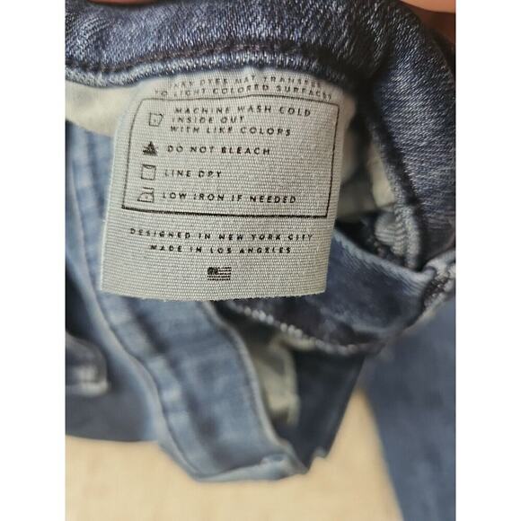 AYR Jeans Size 28 The Pop Straight Ankle Jeans 9" Rise 'Flaw' Frayed Crotch Pics - Picture 12 of 15